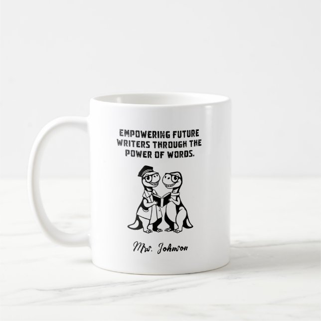 Empowering Future Writers Power of Words Design Coffee Mug (Left)