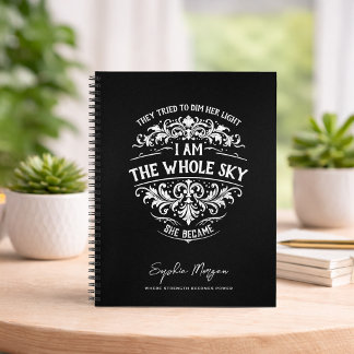 Empowering I Am the Whole Sky Womens Vintage Notebook