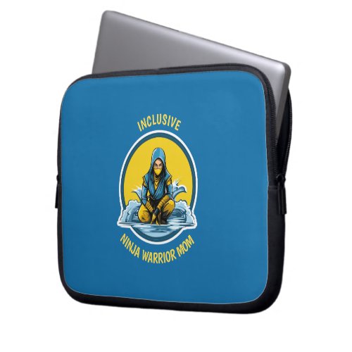 Empowering Inclusivity Inclusive Ninja Warrior Mom Laptop Sleeve