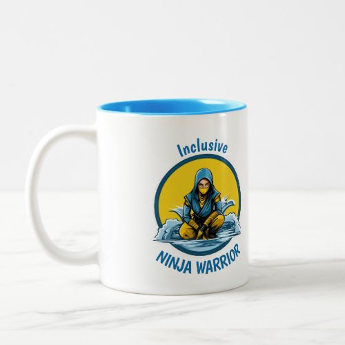 Empowering Inclusivity Inclusive Ninja Warrior Two_Tone Coffee Mug