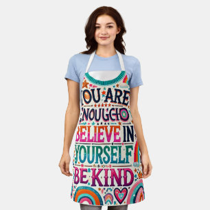 Empowering Positive Affirmations-Uplifting Kitchen Apron