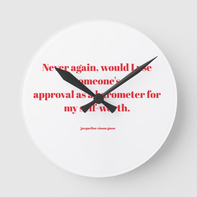Empowering quotes round clock (Front)