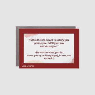 Empowering sentence for difficult moment on magnet
