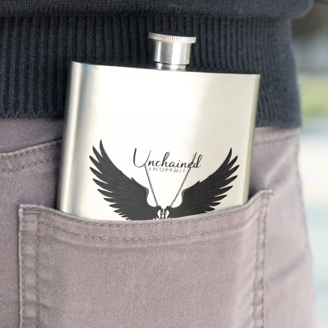 Empowering Snake & Wing Design Flask (In Situ)