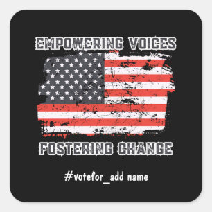 Empowering Voices US 2024 Presidential Election  Square Sticker