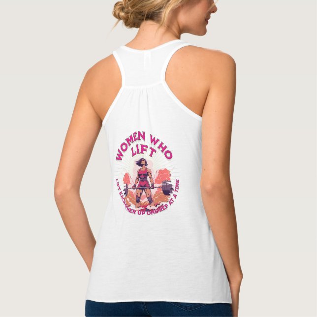 Empowering Women’s Gym Tank Top, fitness apparel  (Back)