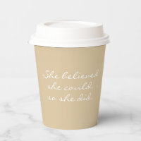 Empowering Workday Coffee Takeaway Beige White