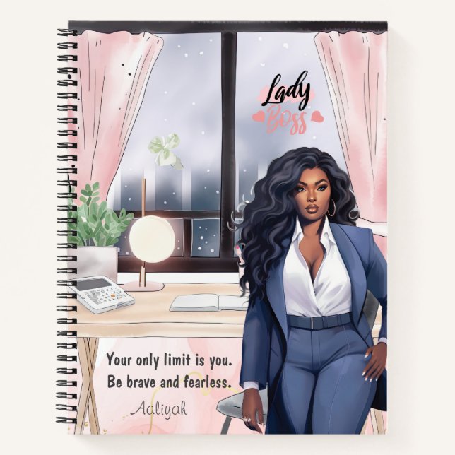 Empowerment Ambitious Businesswoman Notebook (Front)