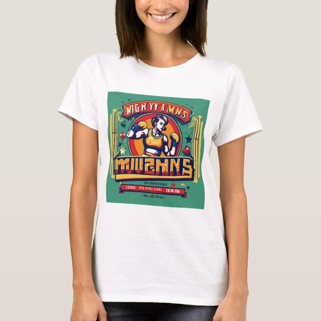 "Empowerment Emblem: Women Fighters Unite T-Shirt" T-Shirt (Front)