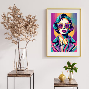 Empowerment in Every Era - Old Retro Boss Lady  Poster