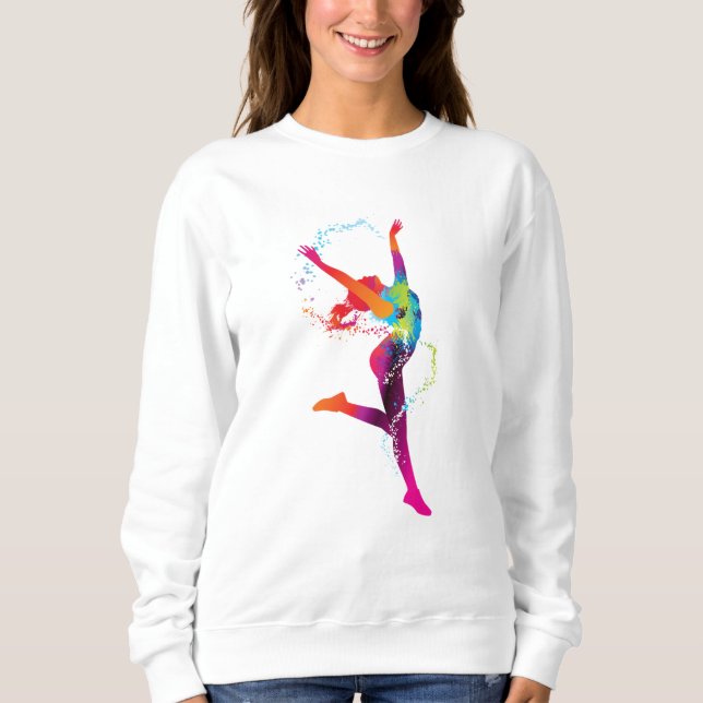 Empowerment Tees: Hand-Drawn Feminist Freedom Girl Sweatshirt (Front)