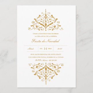 Empresa Invitación Fiesta elegante del oro Invitation