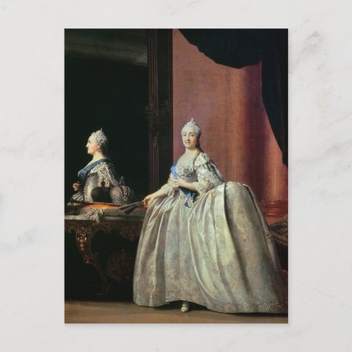 Empress Catherine II before the mirror 1779 Postcard