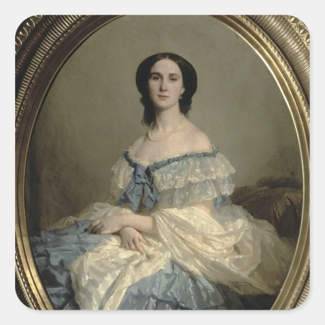 Empress Charlotte of Mexico Square Sticker (Front)