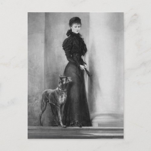 Empress Elisabeth Austria _ Sissi Sisi with dog Postcard