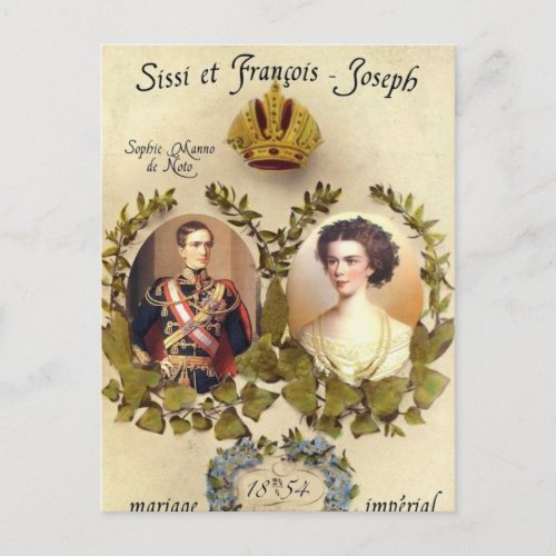 Empress Elisabeth of Austria  Emperor Postcard