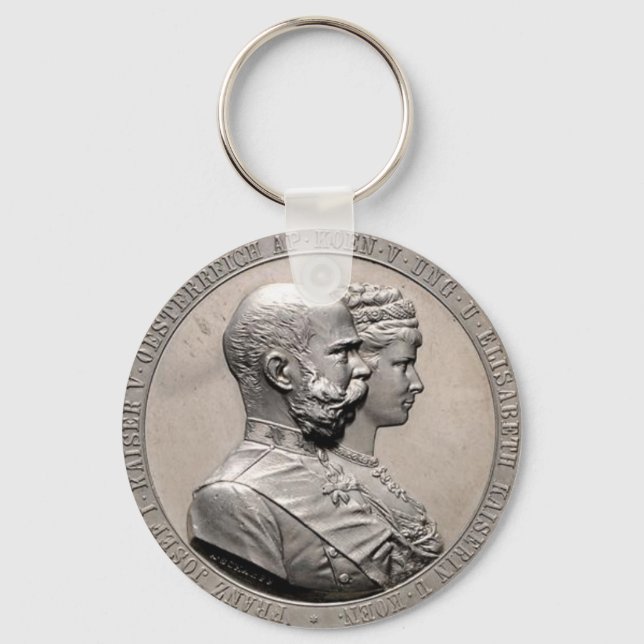 Empress Elisabeth of Austria Sissi & Emperor Coin Keychain (Front)