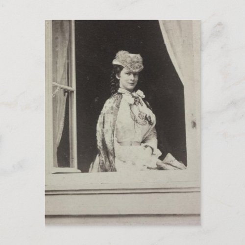 Empress Elisabeth of Austria _ Sissi in window Postcard