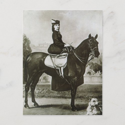 Empress Elisabeth riding horse sidesaddle 014SS Postcard