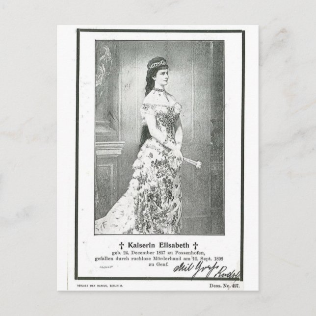 Empress Elisabeth - Sissi assassination card #023H (Front)