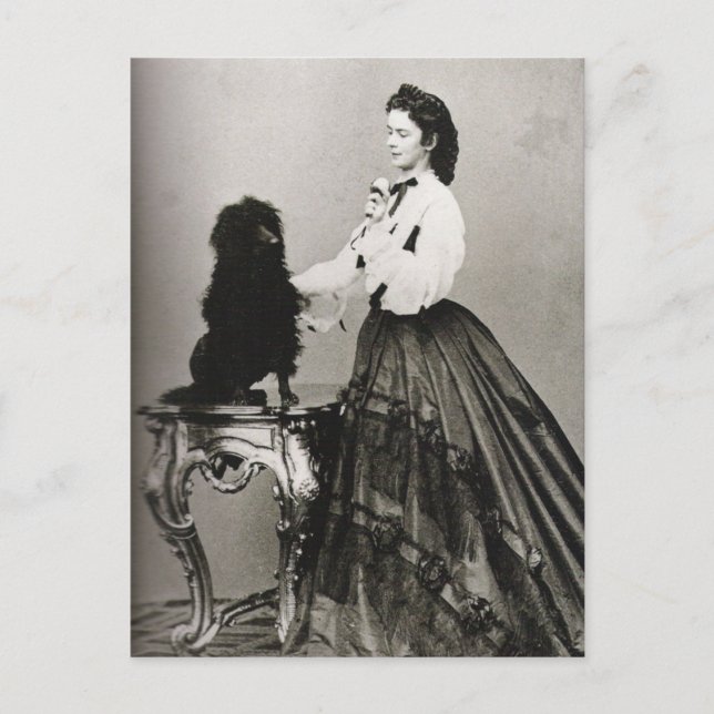 Empress Elisabeth - Sissi - Sisi of Austria & dog Postcard (Front)