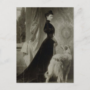 Empress Elisabeth - Sissi - Sisi of Austria & dog Postcard