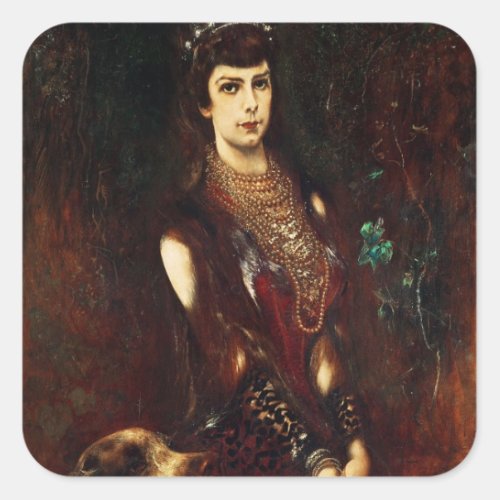Empress Elizabeth of Austria 1883 Square Sticker