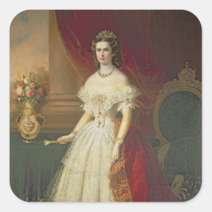 Empress Elizabeth of Bavaria , 1863 Square Sticker