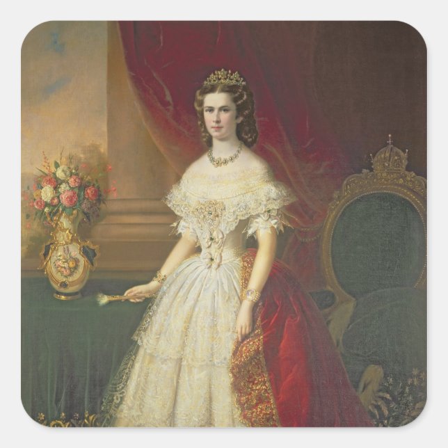 Empress Elizabeth of Bavaria , 1863 Square Sticker (Front)