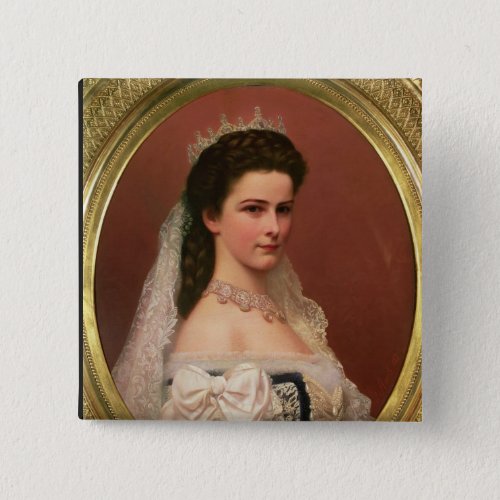 Empress Elizabeth of Bavaria  in Hungarian Pinback Button