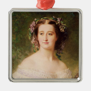 Empress Eugenie  and her Ladies in Waiting Metal Ornament