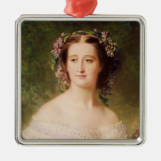 Empress Eugenie  and her Ladies in Waiting Metal Ornament (Front)