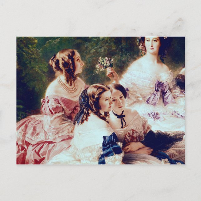 Empress Eugenie  and her Ladies in Waiting Postcard (Front)