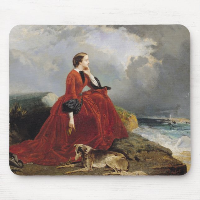 Empress Eugenie  at Biarritz, 1858 Mouse Pad (Front)