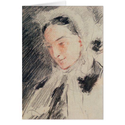 Empress Eugénie (black & red chalk) Cards (Front)