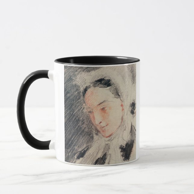 Empress Eugénie (black & red chalk) Mug (Left)