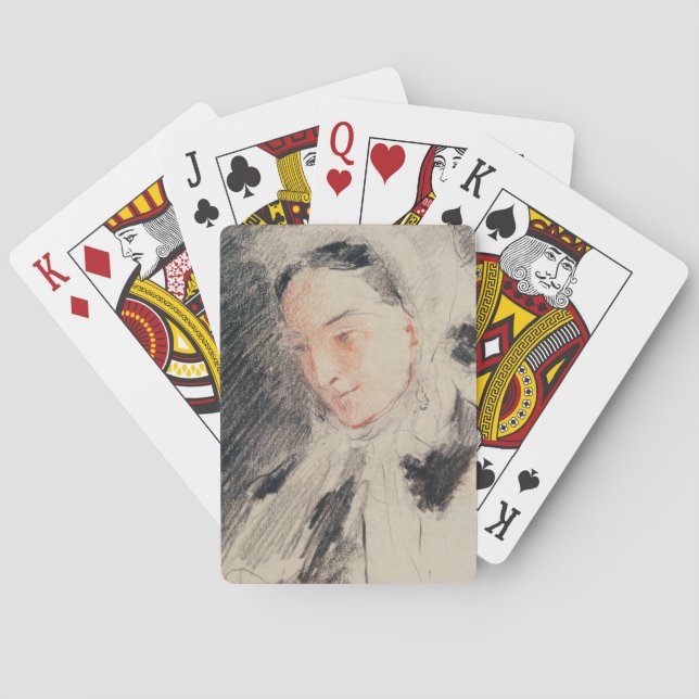 Empress Eugénie (black & red chalk) Poker Cards (Back)