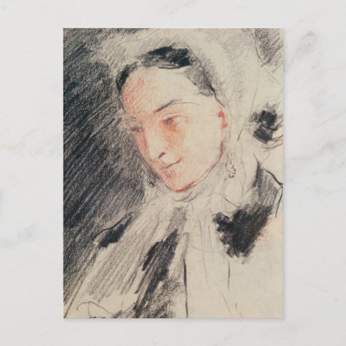 Empress Eugnie black  red chalk Postcard