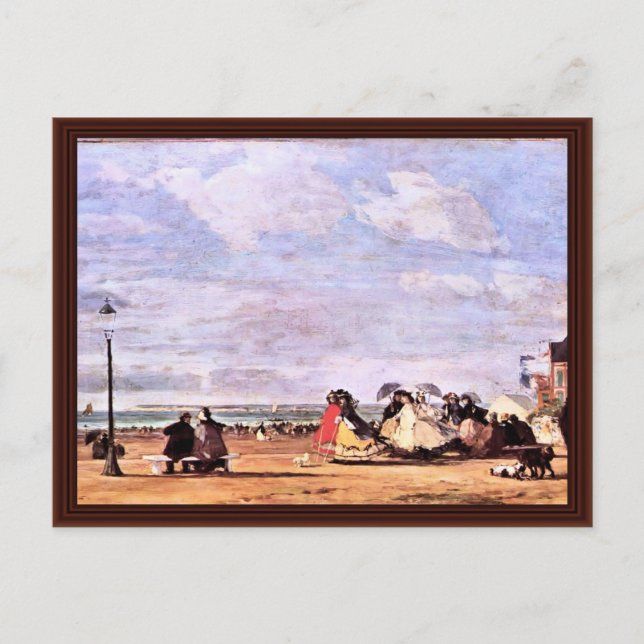 Empress Eugenie On The Beach At Trouville Postcard (Front)