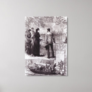 Empress Eugenie visiting the tomb of Napoleon I Canvas Print