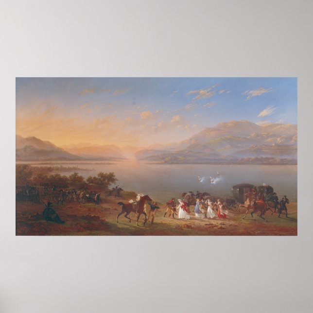 Empress Josephine  arriving to visit Napoleon Poster (Front)