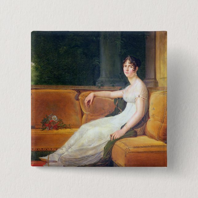 Empress Josephine  at Malmaison, c.1801 Pinback Button (Front)