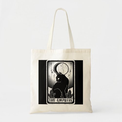 Empress Moon Cat Tarot Card Pagan Goblincore Goth  Tote Bag