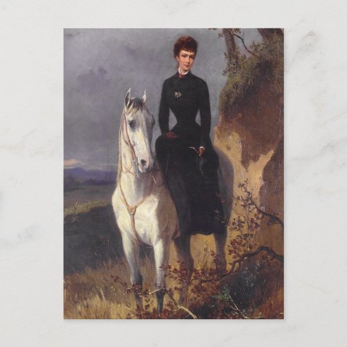 Empress Sissi riding horse sidesaddle 026SS Postcard