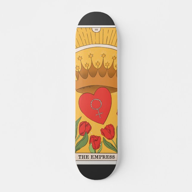 Empress tarot card major arcana feminine magic skateboard (Front)