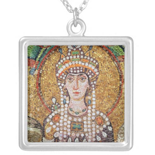 Empress Theodora Silver Plated Necklace