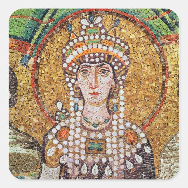 Empress Theodora Square Sticker (Front)