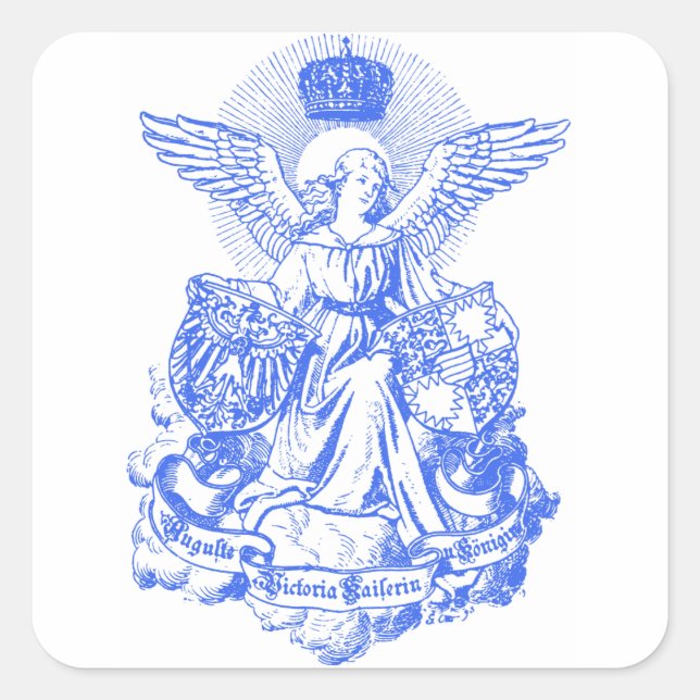 Empress Wings & Crown Square Sticker (Front)