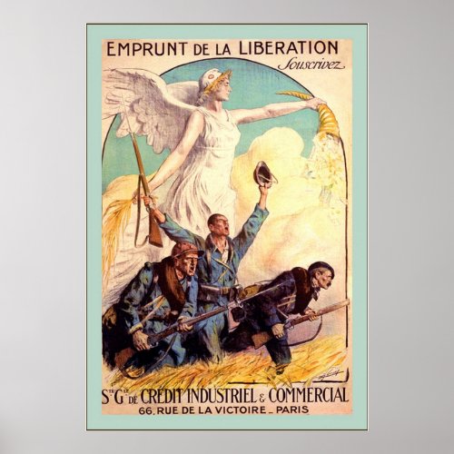 Emprunt de la Liberation  Vintage French WW1 Poster