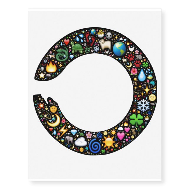 Emptiness, The Void, Sunyata temporary tattoo (Front)